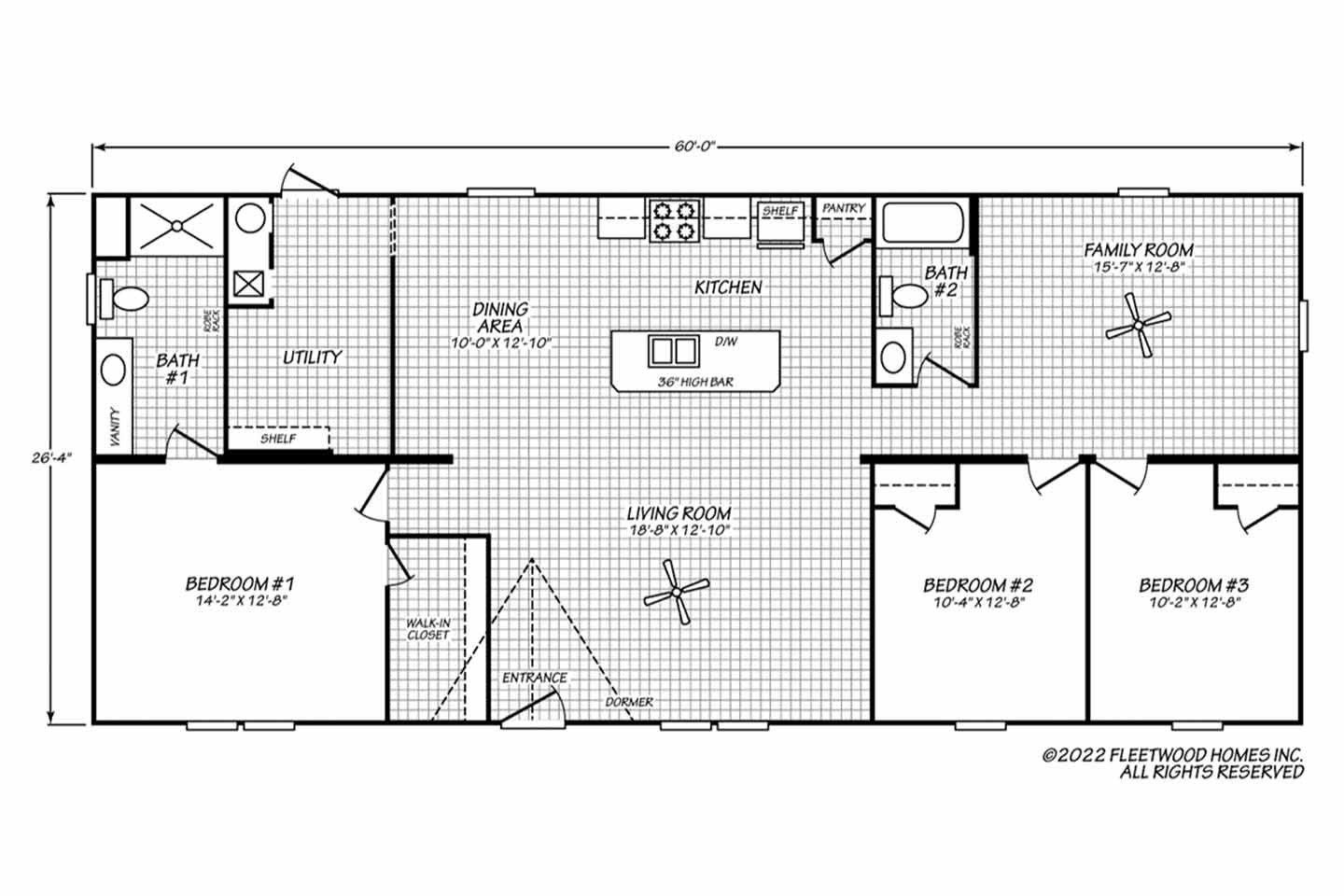 Fleetwood Homes Berkshire 28603L Floor Plan