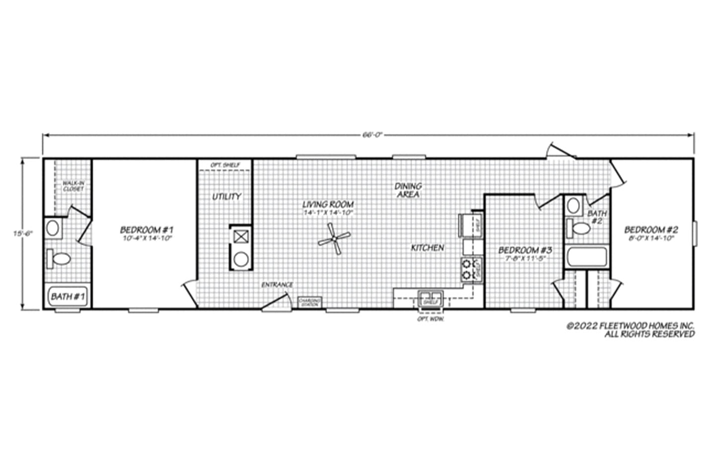 Fleetwood Homes Pure 16663U Floor Plan
